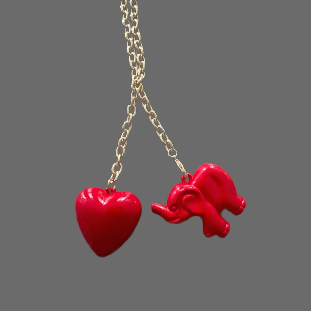 Heart and Elephant necklace from LuvYouLuvMe collection